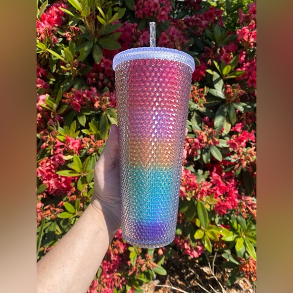Starbucks NWT 2020 PRIDE Rainbow 24oz Studded Tumbler - Picture 3 of 4